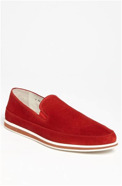 prada red suede loafers|prada suede loafers men's.